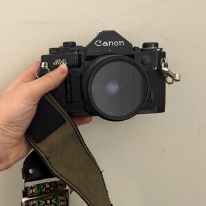 Canon A-1 Black Film Camera
